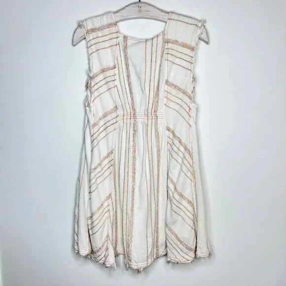 Free People Cactus Flower Mini Dress Size Small Boho Embroidered - Picture 7 of 8